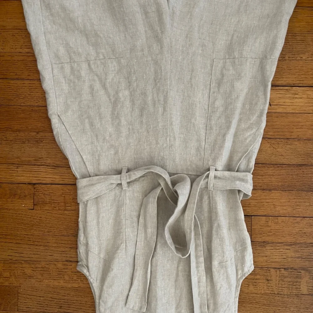 Reformation Naomi Linen Belted Jumpsuit Size 4